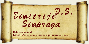 Dimitrije Šimpraga vizit kartica